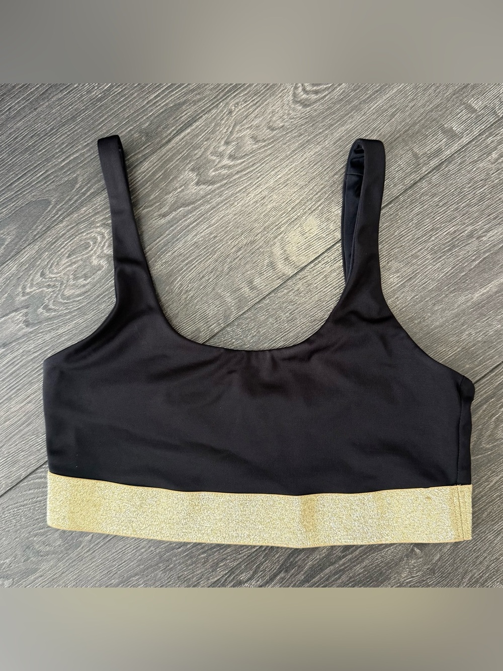 BeachRiot Black Bralette with Gold Band - Women Intimates